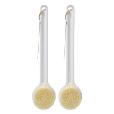 UdiLife 優的生活大師長柄澡刷, 一體手柄設計, 舒適刷毛, 易於收納, 2支