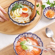 MAISON OBJET Praka 拉麵碗 2入組 B, 藍色雛菊,小蒼蘭, 1套