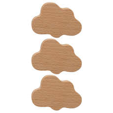 沐慕家居 強力無痕木掛勾 小, 雲朵, 3個