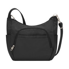 TRAVELON 經典防盜側背包 100% 聚酯纖維, 黑色, 35 x 25 x 18cm