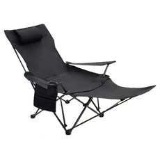 MICHAEL FITNESS 麥克健身 五檔可調節高背月亮椅 腳托款 黑色 牛津布 碳鋼, 1個