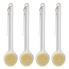 UdiLife 優的生活大師長柄澡刷, 一體手柄設計, 舒適刷毛, 易於收納, 單一顏色, 1支, 4支