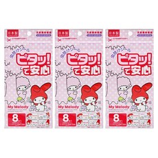 Kiyou 日本美樂蒂天然防蚊貼 26*35mm, 3包, 美樂蒂