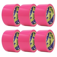신흥테이프 칼라 박스테이프 핑크 50m, 18개