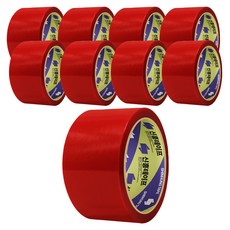 신흥테이프 칼라 박스테이프 빨강 50m, 9개