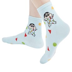 ONEDER 旺達棉品 女童款 蠟筆小新少女襪