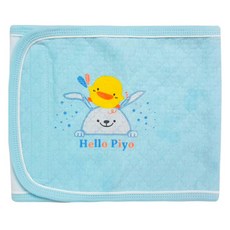 PiYOPiYO 黃色小鴨 包紗夏季小肚圍, 嚴選美國棉紗 輕盈透氣, 好撕好黏魔鬼氈設計, 360度包覆, 淺藍