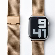 누아트 애플워치 호환 밀레니즈 루프 클립형 메탈 스트랩, 로즈골드, 1개