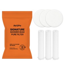 아토젯 시그니처 샤워기 헤드 필터 리필 3p + 바디 3p, 1세트, 무향