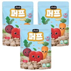 아넬라 유기농 사과비트당근 퍼프, 혼합맛(사과/비트/당근), 20g, 3개