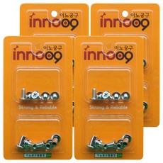 이노공구 가구용 조립 볼트 + 너트 세트 NIT-801, 15mm, 15mm, 40개