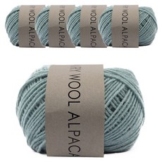 Brandyan Daruma Airyul 羊駝毛紗, 5個, 05藍灰色