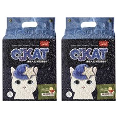 O'KAT 美喵人生 仿礦型豌豆凝結貓砂 (蘋果冰淇淋) 6L, 仿礦砂顆粒質地細緻輕盈, 2袋