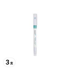 KOKUYO Mark+ 同色系螢光筆 極細筆尖 一筆雙用, 綠色, 3支