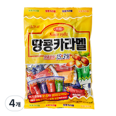 크라운 땅콩 카라멜, 4개, 120g