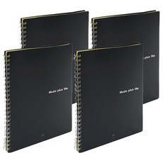 Dream Music Plus 透明文件夾 30頁 第2版, 黑色, 4個