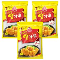 오뚜기 바삭한 빵가루, 1kg, 3개