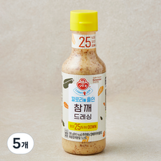 오뚜기 LIGHT & JOY 칼로리를 줄인 참깨 드레싱, 295g, 5개