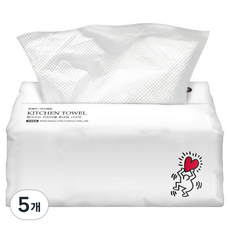 Hanyeji Keith Haring 抽取式紙漿廚房紙巾, 5個, 100張