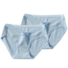 孕婦透氣可愛線紋內褲 2入