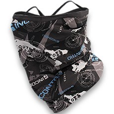 INCONTRO 拉絲圖案冬季高爾夫面罩, 地圖黑色, 1個