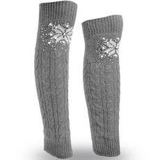 Goun Golf 雪花羊毛高爾夫暖腿套 2件組, 灰色, 1個