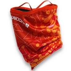 INCONTRO 拉絲圖案冬季高爾夫面罩, 三橙色, 1個