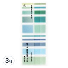 ICONIC 索引短版螢光標籤便利貼 Blur 自黏標籤便條紙, 10 森林, 3個, 20張