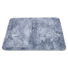 葉子小舖 吸水絨毛地墊 加厚長毛絨 超細纖維+TPE防滑底 深海藍, 80 x 50cm