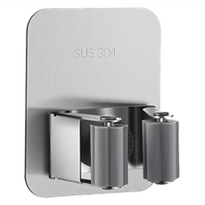 Life+ 純色風尚 304不鏽鋼免釘免打孔多功能工具夾 拖把夾 4個, 6.5 x 4.5 x 8cm, 顏色隨機