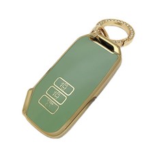 크로니클 디올뉴니로 쏘렌토MQ4 스포티지NQ5 스마트키 케이스 키링, 연그린, 기아 슬림핏 7버튼타입