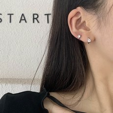 디아더컬러 원터치 미니 큐빅 귀걸이 DW_257