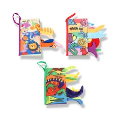 沙沙作響尾巴幼兒布書 五彩繽紛 + 馬戲團 + 恐龍 套組, DODOKO