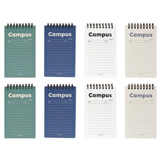POPO FANCY 2000 Campus 上翻合紙筆記本 4款 90頁, 白色, 綠色, 藍色, 灰色, 2套
