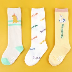 可可比桃樂絲 兒童用 Dreaming Dino 防滑及膝襪3件組