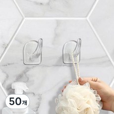 THELIVING 超強力一體式掛鉤, 50個, 透明