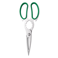 AMBROGIO SANELLI 山里尼 不鏽鋼剪刀 21cm 142g 德國特殊不鏽鋼 高級TPE材質, 綠色, 1支