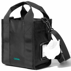 CRWA 小狗手提外出包, 黑色, 1份
