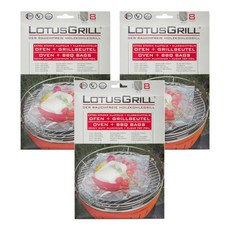 LOTUSGRILL 燒烤食物袋 鋁箔袋 8入, 24 x 35cm, 3盒