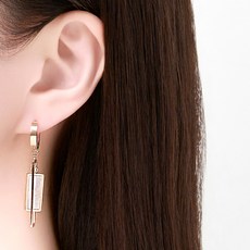 NOID-B 鋼製方形耳環 2 色
