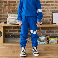 Uravi 兒童用Burberry條紋刷毛束口褲