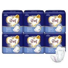 Geumbi 男女通用超長圓形護墊型成人紙尿褲, 25入, 6套