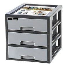 KEYWAY 聯府 維基A4桌上型櫃 15L, 灰色, 3層