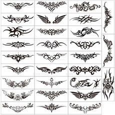 Partybok 紋身貼紙組 JT001 14.5*5.5cm 30入, 單色, 1套