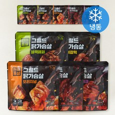 한끼통살 그릴드 닭가슴살 5종 x 2p 세트 (냉동), 100g, 1개입, 10개