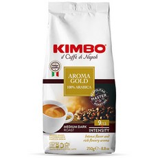 KIMBO 金寶咖啡 黃金香氣阿拉比卡咖啡豆, 250g, 1包, 未研磨