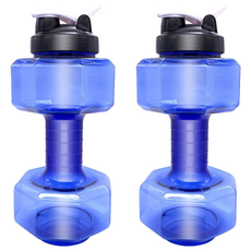 soonZAM 重量可調水啞鈴 水啞鈴 2600ml 藍色, 2個