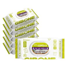 GIBONE 掀蓋式清潔紙巾 80張, 6包