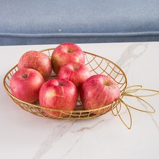 Dibest 鳳梨造型鐵製裝飾水果蔬菜籃, 金色, 1個