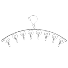 A-OK 304不鏽鋼 弧形襪架, 銀灰